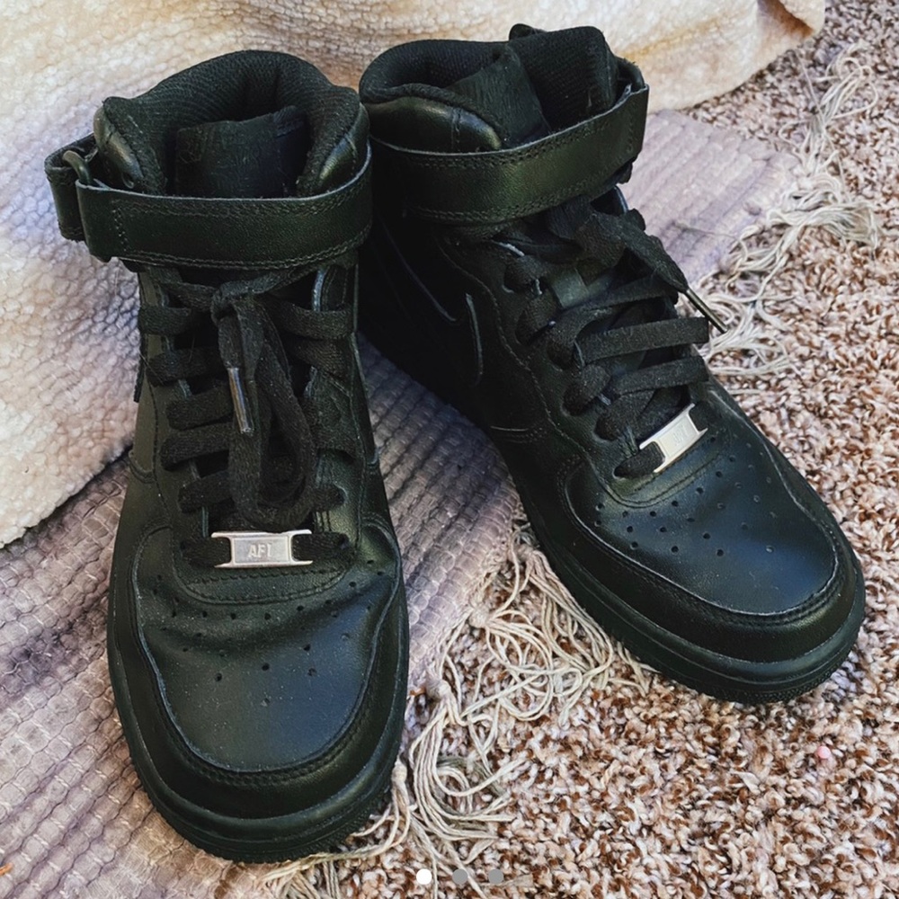 Black Nike High Top Air Force 1s